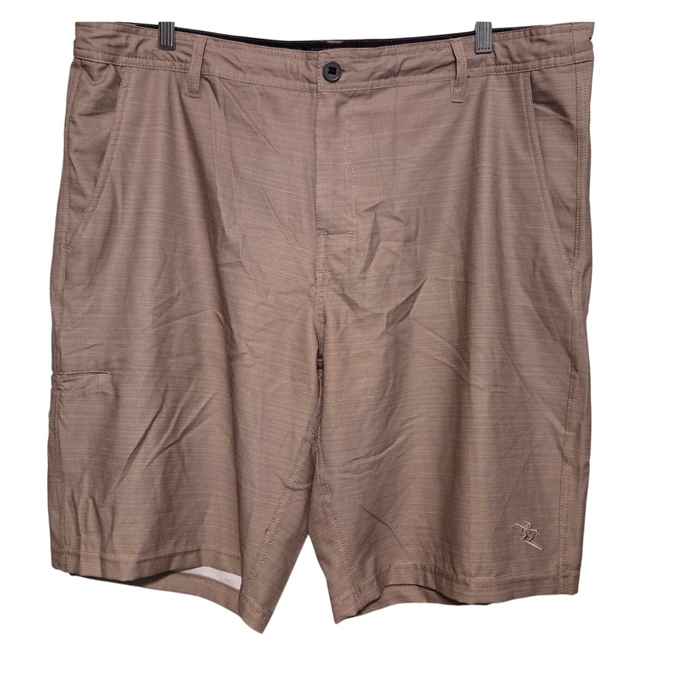 Da Hui Men's 40 Tan Hybrid Shorts Textured Stretch Quick Dry Gorpcore Outdoor